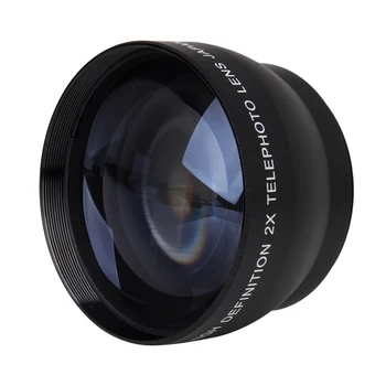 52 мм телеобъектив с 2-кратным увеличением для камеры Nikon AF-S 18-55 мм с объективом 55-200 мм